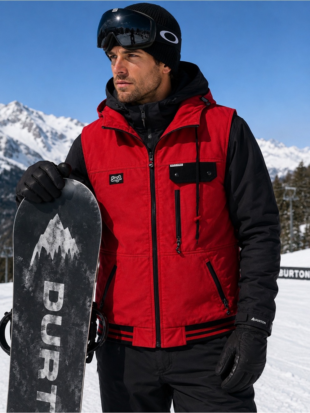 Saga Outerwear Classic Snowboarding Vest Mens Sz L